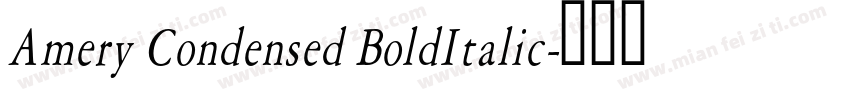 Amery Condensed BoldItalic字体转换